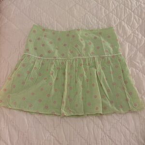 **SOLD** Lilly Pulitzer Floral Pink and Green Embroidered Skirt